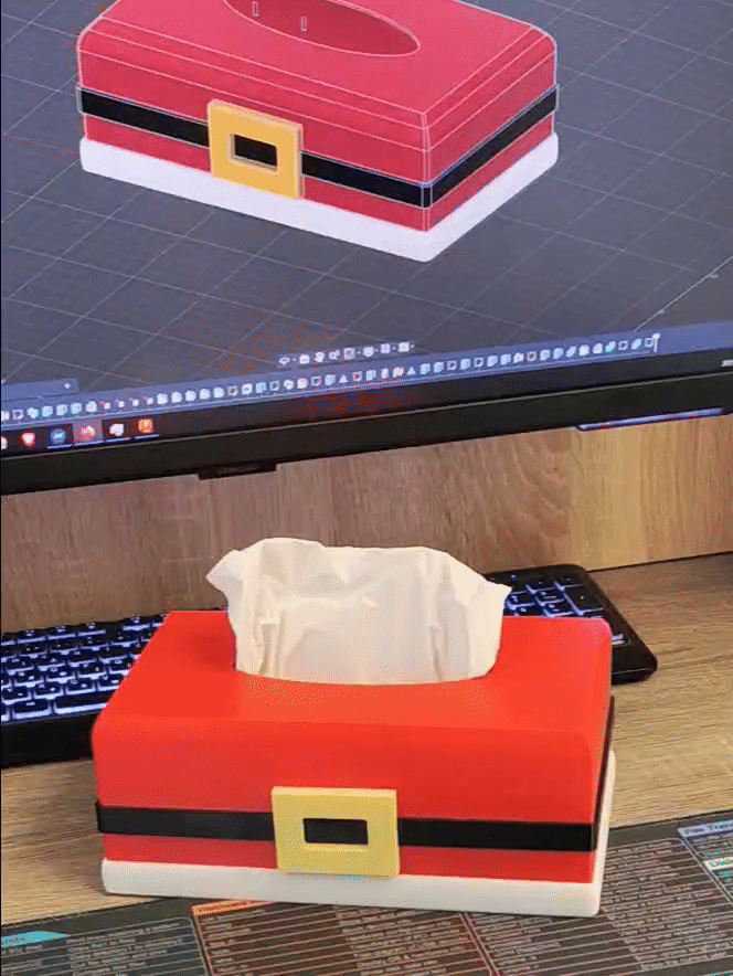 Коледна Кутия за Кърпички