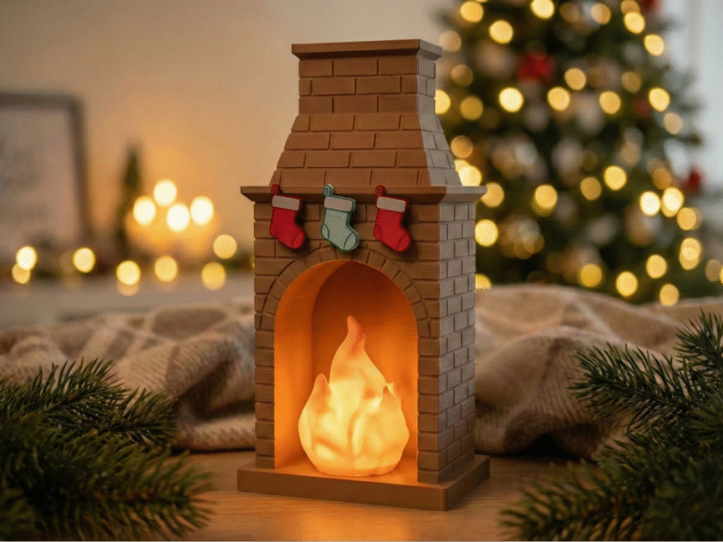 Коледна Камина с Чорапи Коледна Камина с Чорапи