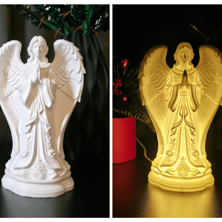 Ангелска Статуетка и Лампа