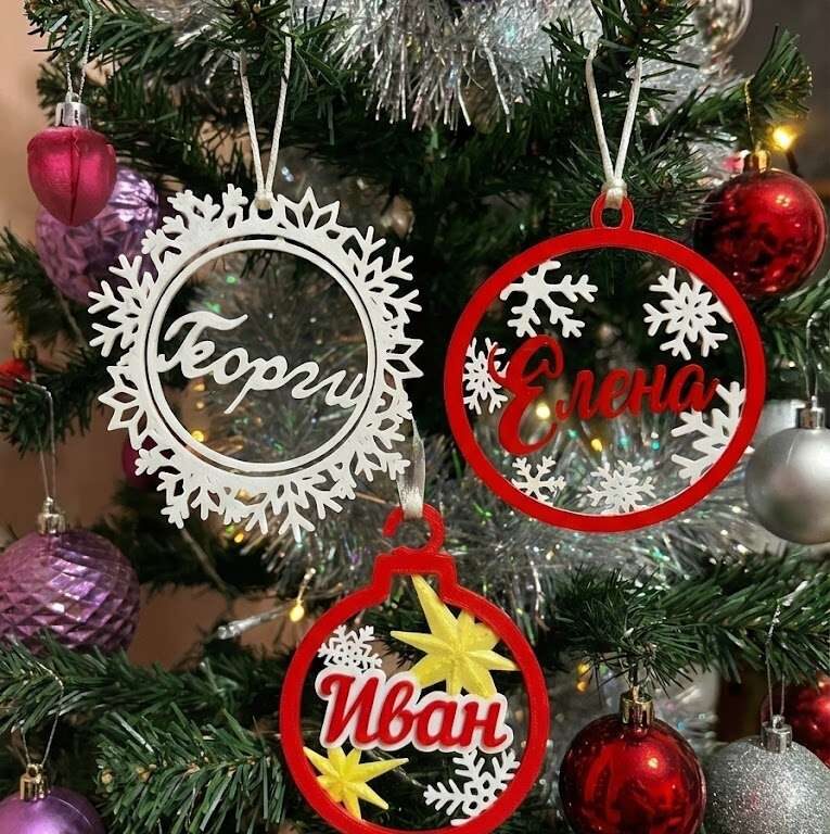 Коледна Украса с Име