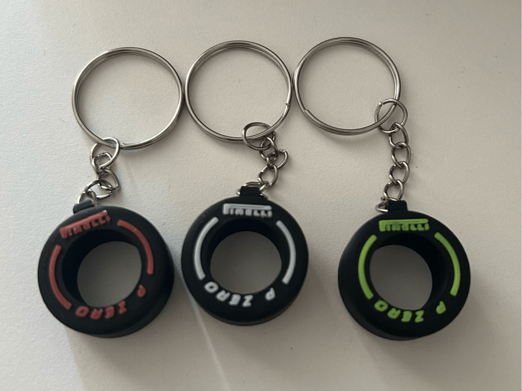 Гумен ключодържател F1